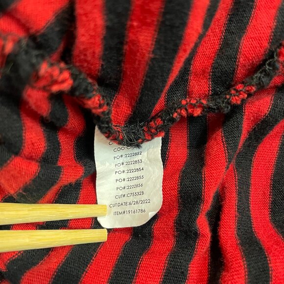 Mens Skelanimals Red/Black Stripes Bones "Dead and Cuddly" Shirt (SKU: 15M) - Picture 6 of 6